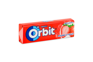 Гумка жувальна без цукру з підсолоджувачами Лісова суниця Orbit м/у 14г
