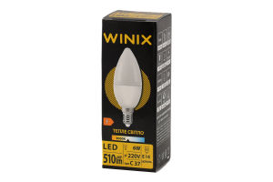 Лампа теплый свет C37 6W E14 3000K LED Winix 1шт