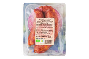 Ковбаски твердокопчені органічні Organic Meat в/ґ лоток 300г