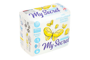 Прокладки гигиенические ультратонкие с крылышками Day Normal Drysilk My Secret 10шт