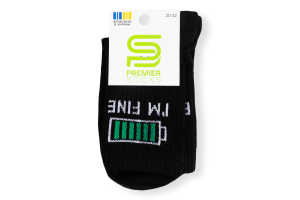 Шкарпетки Premier socks Bye-I'm fine чорний р20-22