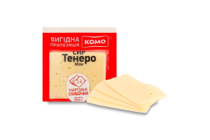 Сир 50% напівтвердий нарізані скибочки Тенеро Мілк Комо кг