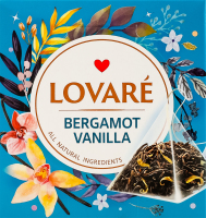 Чай черный цейлонский листовой байховый с ароматом ванили и бергамота Бергамот ваниль Lovare к/у 15х2г