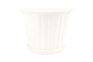 Горщик д/квітів Тюльпан білий 2л 18*12*13,5см з піддоном Еталон-С