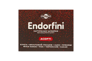 Цукерки фруктово-горіхові неглазуровані натуральні без доданого цукру Асорті Endorfini Пригощайся к/у 260г