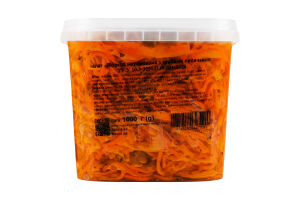 Морква маринована з грибами лисичками Повний Кошик відро 1кг