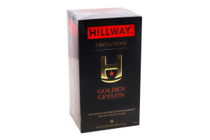 Чай чорний байховий дрібний Golden Ceylon Exclusive Hillway в/с к/у 25х2г