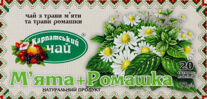 Чай М'ята + Ромашка Карпатський чай к/у 20шт