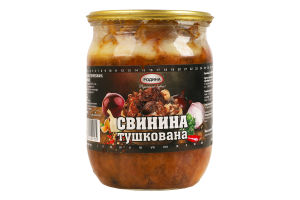 Свинина тушкована стерилізована Родина с/б 500г