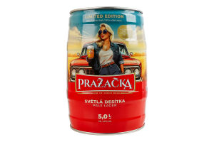 Пиво 5л 4% классическое светлое фильтрованное пастеризованное Prazacka ж/б