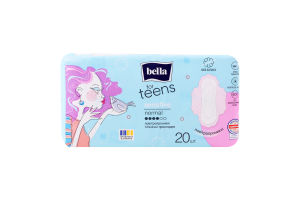 Прокладки гигиенические воздухопроницаемые Sensitive Normal For teens Bella 20шт