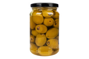 Оливки зеленые фаршированные анчоусами в подсолнечном масле пастеризованные Metro Chef с/б 320г