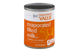 Guaranteed Value Evaporated Filled Milk