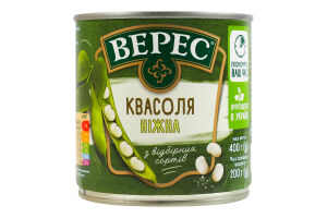 Квасоля відварена стерилізована Ніжна Верес з/б 400г