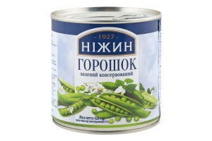 Горошек зеленый консервированный Ніжин ж/б 420г