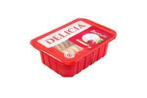 Печенье сдобное сбивное в молочной глазури со вкусом вишни Делиция Delicia лоток 300г