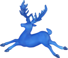 Підвіска новорічна Олень синя 11,5*14см КМ