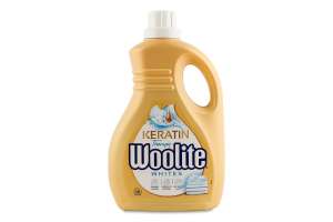 Средство для стирки жидкое для светлых и белых тканей с кератином Woolite 1.8л