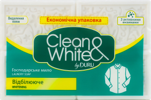 Мило господарське відбілююче Clean&White Duru 4x120г