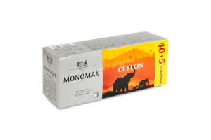 Чай чорний цейлонський байховий дрібний Ceylon Monomax в/с к/у 45х2г