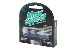 Картриджі для гоління змінні 3 леза For real men Max effect 2шт