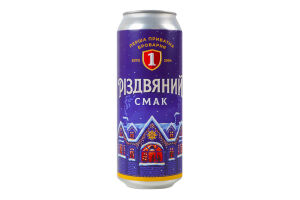 Пиво спеціальне 500мл 4.8% темне фільтроване пастеризоване Різдвяний смак Перша приватна броварня з/б