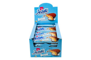 Батончик бісквітний в молочному шоколаді з карамеллю, кокосовою стружкою, лісовими горіхами Goplana м/у 30г