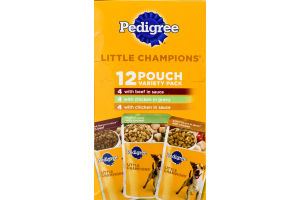 Pedigree Little Champions Food For Dogs Variety Pack - 12 CT