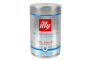 Кофе натуральный жареный в зернах Decaffeinato Illy ж/б 250г