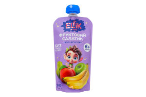 Пюре фруктове для дітей від 6міс гомогенізоване стерилізоване Фруктовий салатик Elfik Magic д/п 200г