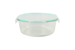 Контейнер д/зберігання 1,3л скло круглий з кришкою