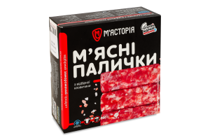 Палички м'ясні заморожені з відбірної яловичини М'ясторія к/у 250г