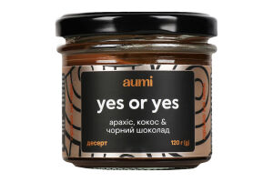 Десерт Арахис-кокос-черный шоколад Yes or yes Aumi с/б 120г