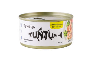 Тунець шматочками в олії Tun-Tun 185г
