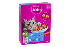 Корм сухой полнорационный для котов с тунцом Whiskas к/у 300г