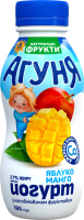 Йогурт 2.7% для дітей від 8міс з наповнювачем фруктовим Яблуко-манго Агуня п/пл 185г