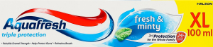 Паста зубна з фтором Освіжаюча-м'ятна Triple protection Aquafresh 100мл