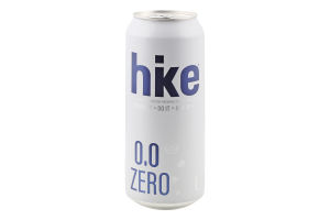 Пиво спеціальне 0.5л 0.5% безалкогольне світле пастеризоване Zero Hike з/б