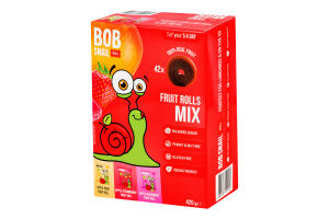 Набор конфет фруктовых и фруктово-ягодных Fruit rolls mix Bob Snail к/у 420г