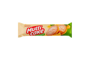Печиво цукрове з начинкою зі смаком лимон-крем Multicake Roshen м/у 180г