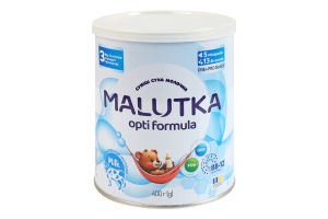 Суміш молочна суха для дітей від 12міс 3 Opti formula Malutka з/б 400г