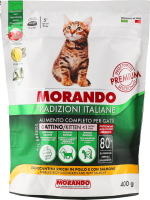 Корм д/кошенят з куркою та лососем сухий 400г д/п Morando Tradizioni