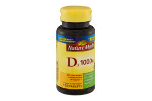 Nature Made D3 1000IU Vitamin D Supplement Tablets - 100 CT