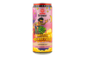 Пиво Mister Durbecalo світле нефільтроване 8,5% 0,33л ж/б Volynski Browar