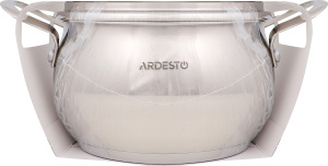 Каструля Gemini Liguria 3л нержавіюча сталь з скляною кришкою Ardesтo