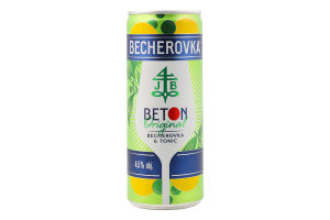 Напій слабоалкогольний 250мл 4.5% газований з Бехеровкою та тоніком Original Beton Becherovka з/б