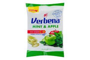 Конфеты мягкие с витаминами и мятно-яблочной начинкой Verbena м/у 60г