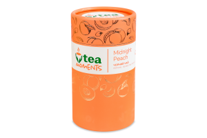 Чай чорний байховий ароматизований з додаванням квітково-фруктової сировини Опівнічний персик Tea Moments тубус 70г