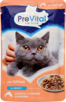 Корм для котів PreVital з лососем у соусі