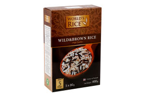 Смесь риса в пакетиках Wild&Brown World's Rice к/у 5х80г
